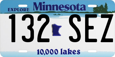 MN license plate 132SEZ