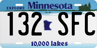 MN license plate 132SFC
