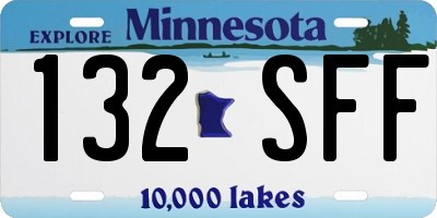MN license plate 132SFF