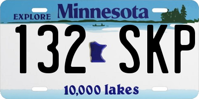 MN license plate 132SKP