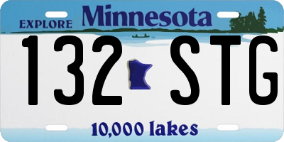 MN license plate 132STG