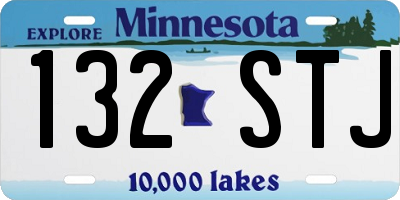 MN license plate 132STJ