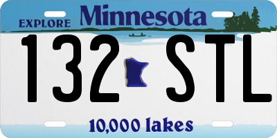 MN license plate 132STL