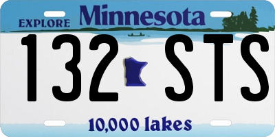 MN license plate 132STS