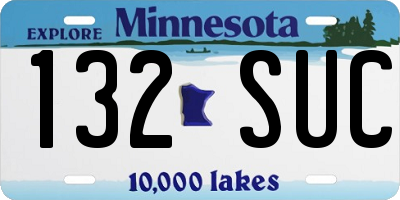 MN license plate 132SUC