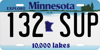 MN license plate 132SUP