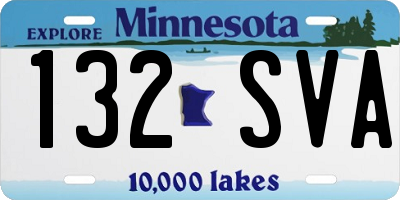MN license plate 132SVA