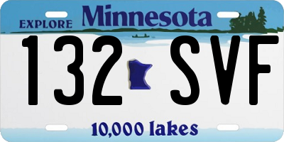 MN license plate 132SVF