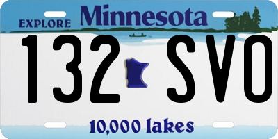 MN license plate 132SVO