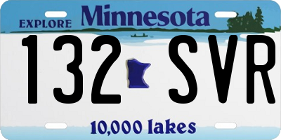 MN license plate 132SVR