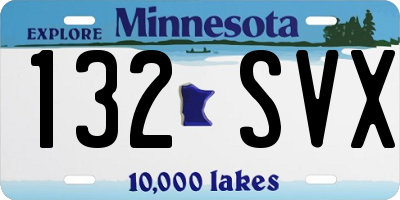 MN license plate 132SVX