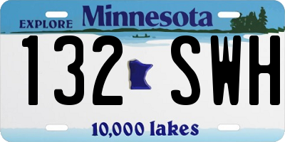 MN license plate 132SWH