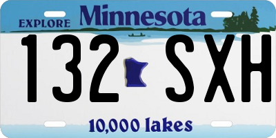MN license plate 132SXH