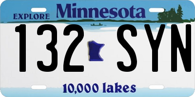 MN license plate 132SYN