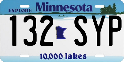 MN license plate 132SYP