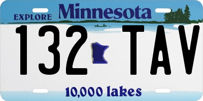 MN license plate 132TAV