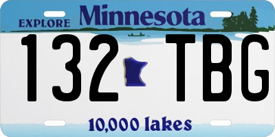MN license plate 132TBG