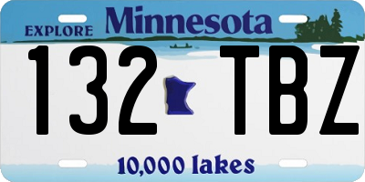 MN license plate 132TBZ
