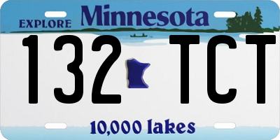 MN license plate 132TCT