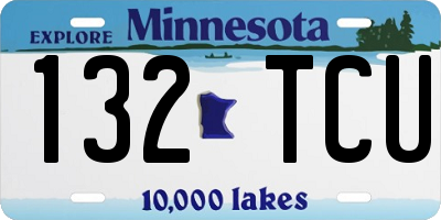 MN license plate 132TCU