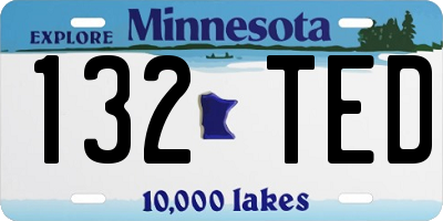 MN license plate 132TED