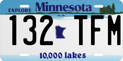MN license plate 132TFM