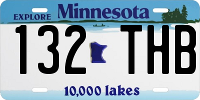 MN license plate 132THB