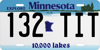 MN license plate 132TIT