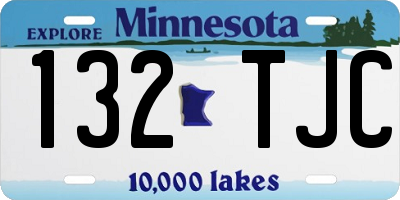 MN license plate 132TJC
