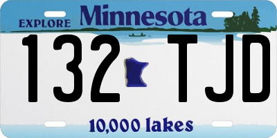 MN license plate 132TJD