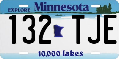 MN license plate 132TJE