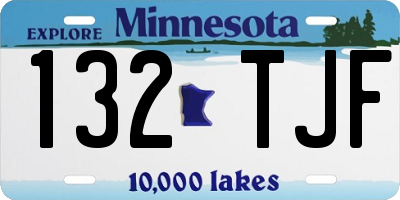MN license plate 132TJF