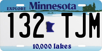 MN license plate 132TJM