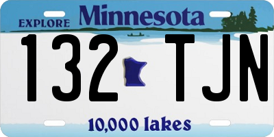 MN license plate 132TJN