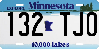 MN license plate 132TJO
