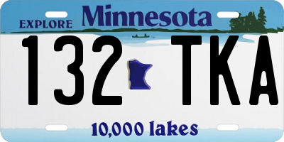 MN license plate 132TKA