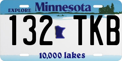 MN license plate 132TKB