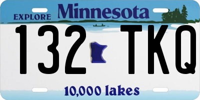 MN license plate 132TKQ