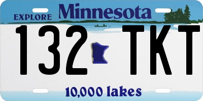 MN license plate 132TKT