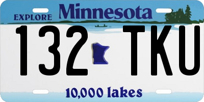 MN license plate 132TKU