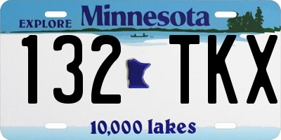 MN license plate 132TKX