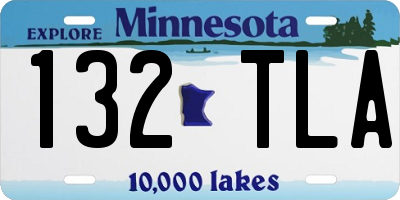 MN license plate 132TLA