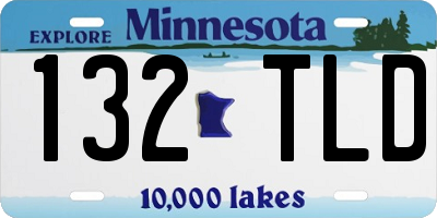 MN license plate 132TLD