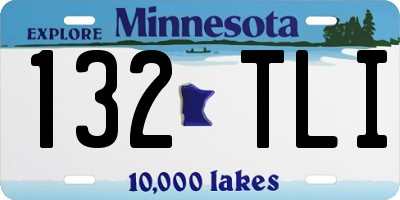 MN license plate 132TLI
