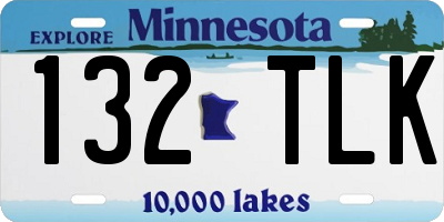 MN license plate 132TLK