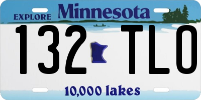 MN license plate 132TLO