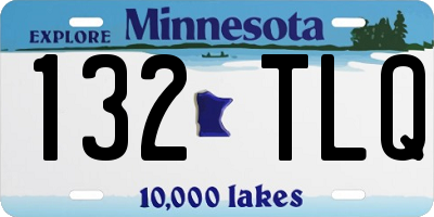 MN license plate 132TLQ