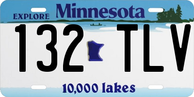 MN license plate 132TLV