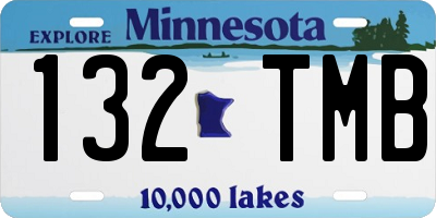MN license plate 132TMB
