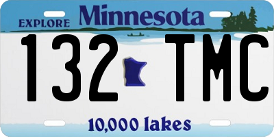 MN license plate 132TMC